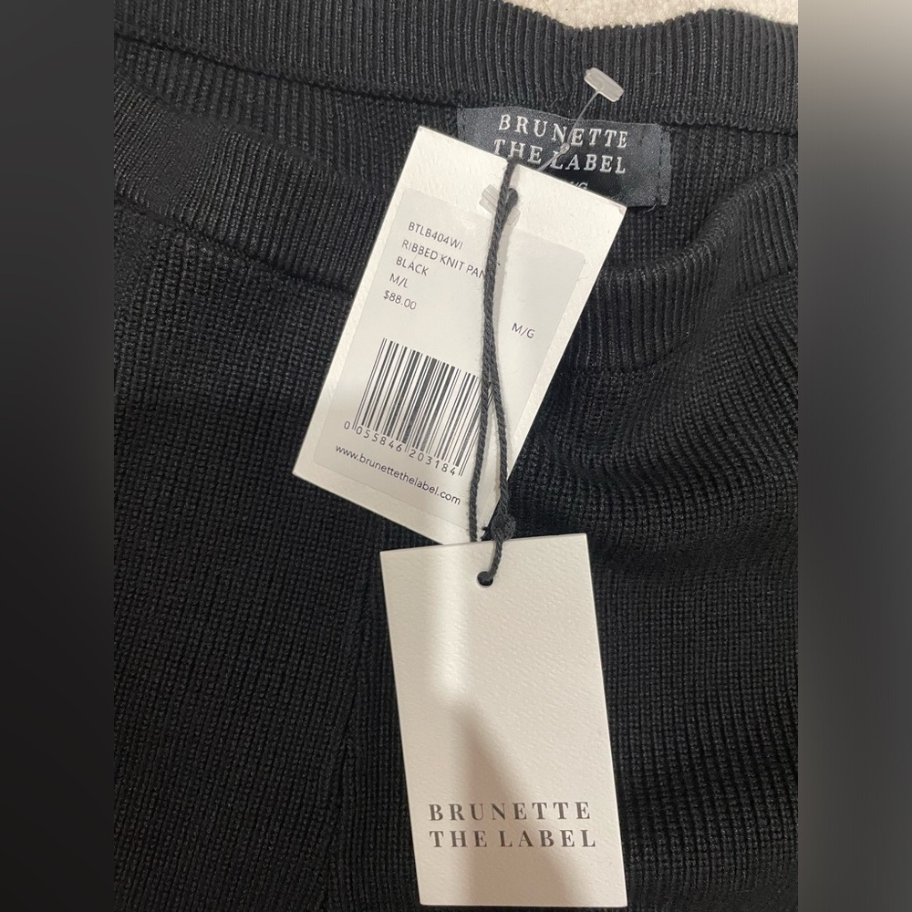 BRUNETTE THE LABEL knit pants NWT - Picture 2 of 3